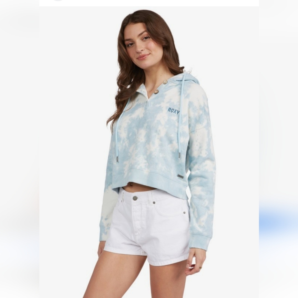 Roxy Girls Trip Blue Tide Dye Hoodie